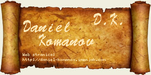 Daniel Komanov vizit kartica